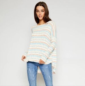 Sadie & Sage Striped Sweater Size M